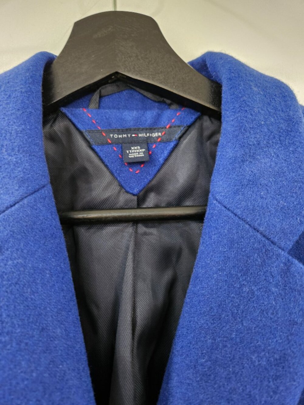 Blue wool blend jacket - Picture 3 of 4